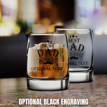 Best Dad in the World Whiskey Glasses Gifts For Dad